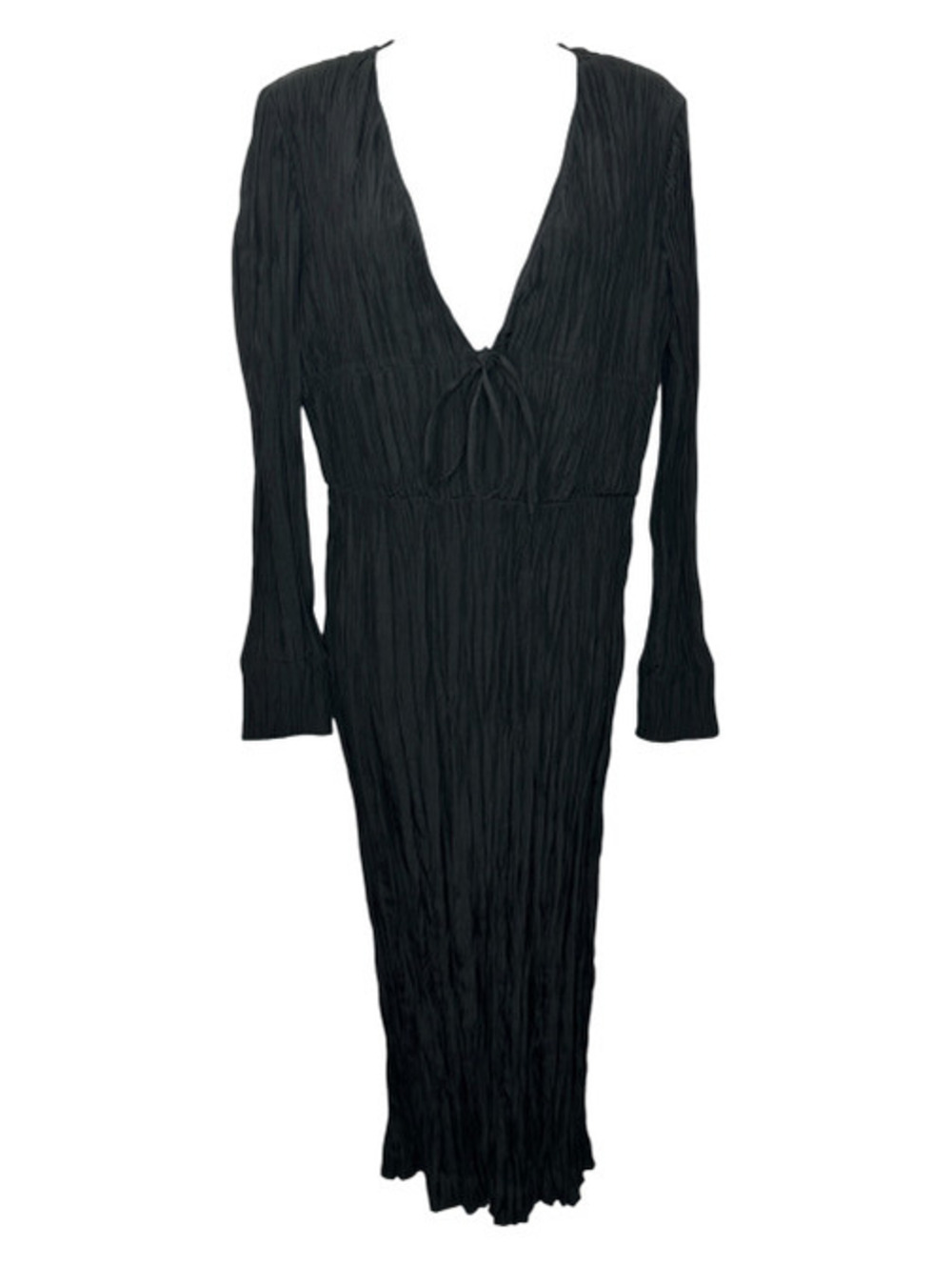 Altuzarra Carol Pleated Midi Dress in Black